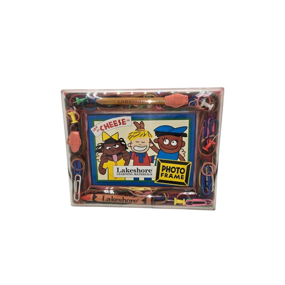LAKESHORE Learning 1994 Photo Frame 3 1/2 X 5 Push‎ Pins Paperclips Rubberband